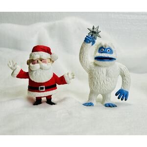 2010 Round 2 Bumble Abominable Snowman And 2000 Santa PVC Figures Rudolph Misfit